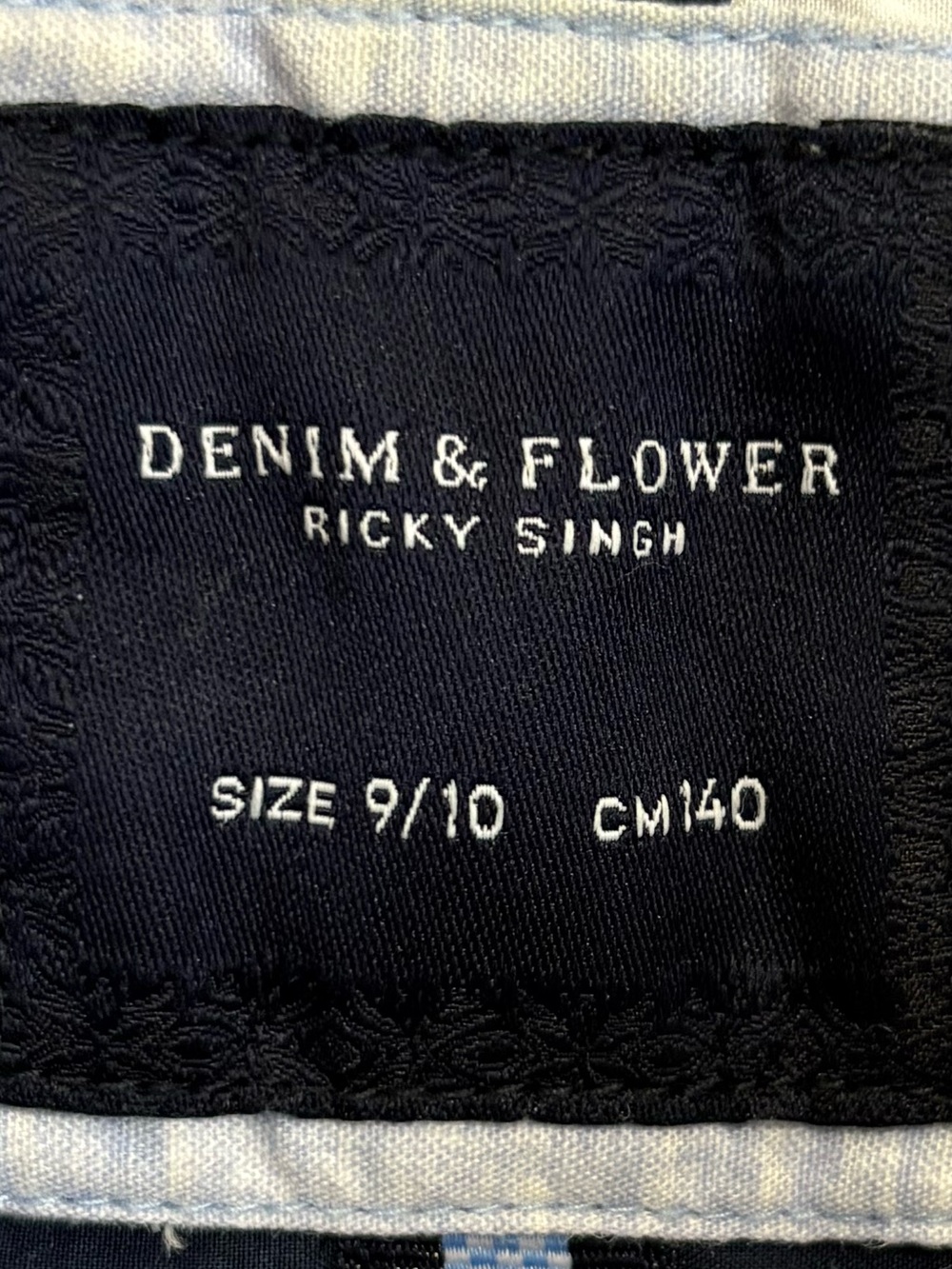 Denim & Flower Light Blue Boys Shirt - Striped Lining